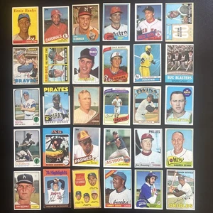 1958 Topps Ernie Banks Hank Aaron Willie Mays Ryan Clemente Hof Rc Lot (30) Look - Picture 1 of 2