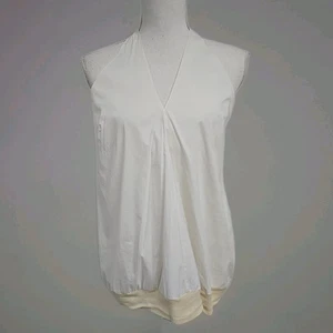 3.1 Phillip Lim ärmelloses weißes Top mit V-Ausschnitt leicht Damengröße 6 " - Bild 1 von 9