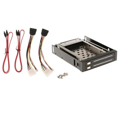 2.5'' Trayless Hot Swap SATA Mobile Rack Backplane Two Drive SATA Enclosure - Image 1 of 4