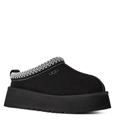 LO ÚLTIMO VENTA UGG Tazz II Gamuza Logo Detalle Plataforma Zueco Zapatillas, Negras Foto 1 de 4