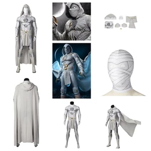 Moon Knight Marc Spector Cosplay Costume superhero Jumpsuit+Cloak Fullset - Picture 1 of 10