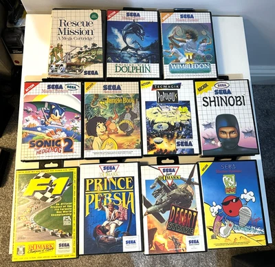 Sega Master System 11 Game Bundle including Sonic Ecco Shinobi All with Manual - Image 1 of 4