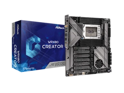 ASRock WRX80 CREATOR R2.0 AMD WRX80 SATA 6Gb/s Extended ATX AMD Motherboard EATX - Image 1 of 4