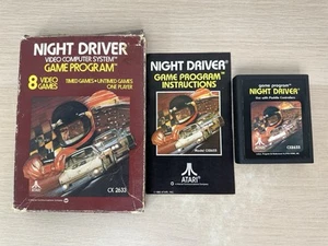 Night Driver - Authentic Atari 2600 - Complete in Box w/ Manual - Tested & Works - Picture 1 of 10
