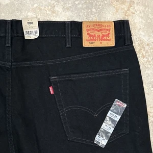 Levi's 550 Jeans Herren 48x34 Schwarz Denim Hose Relaxed Straight Stretch Dark Wash - Bild 1 von 8