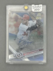 2017 Topps Clearly Authentic Baseball Bryce Harper Auto /25 #87TBA-BH - Picture 1 of 2