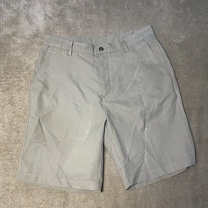 Adidas Shorts Size 34 Khaki  Beige Climacool Flat Front Stretch Inseam Golf - Picture 1 of 5