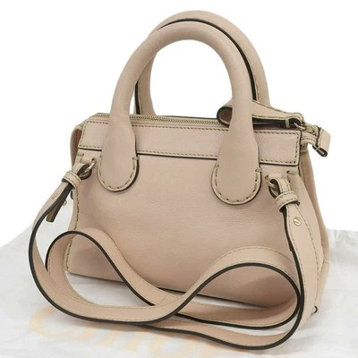 Chloe 2021 EDITH Mini Leather 2-way Shoulder Crossbody Icon Handbag Pink Lady  - Image 1 of 4