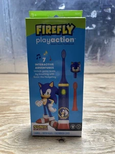 Firefly Play Action Sonic Toothbrush W/ Cover Soft Bristles Game Waterproof Fun - Picture 1 of 8