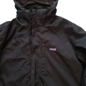 Patagonia Mens XL Tres 3-in-1 Parka (SHELL ONLY) Full Zip and Snap Hooded Black - Bild 1 von 13