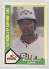 1990 CMC AAA Vancouver Canadians Green Backs Ramon Sambo #15