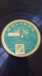 GERMAN 78 rpm RECORD Polydor THE PAUL GODWIN TRIO Melodie / An dich CZIBULKA - Imagen 1 de 2