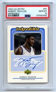 1999 Upper Deck Retro Inkredible Robert Traylor Bucks RT PSA 10 Auto - Bild 1 von 2