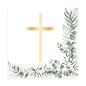 Floral Holy Communion Napkins Pack of 16 - Picture 1 of 1