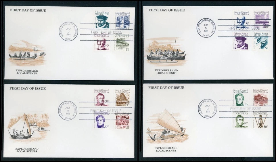 Micronesia Scott #5-18 FIRST DAY COVERS 1984 Definitives $$ 414194 - Image 1 of 1