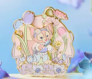 Authentic 2024 Shanghai Disney Duffy Linabell Pin Flower Badge disneyland - Picture 1 of 4
