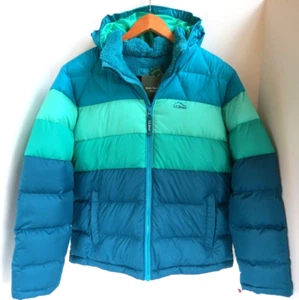 NEW - LL Bean Downtek Kids Girls Boys Down Puffer Jacket Coat XL 18 Lined - Picture 1 of 13