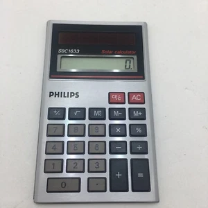 Philips Solar Calculator SBC1633 slimline pocket calculator v good working cond. - Picture 1 of 2