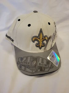 New Orleans Saints Reebok Super Bowl XLIV Trophy Champions fitted Hat - Picture 1 of 7