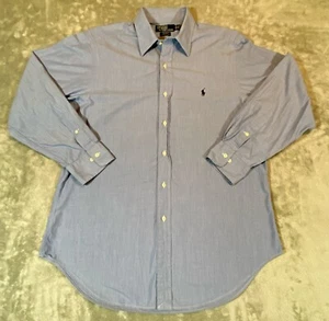 Camisa de vestir Polo de Ralph Lauren para hombre azul L/S Andrew talla 16-32/33 azul pony de colección - Imagen 1 de 14