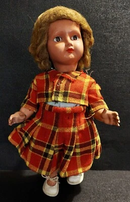 Poupée Bte SGDG Bella rhodoïd années 50 34 cm - Photo 1/4