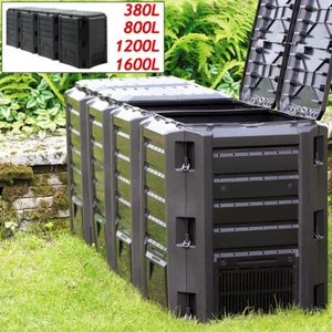 Garden Compost Bin 380L 800L 1200L 1600L Thermal Organic Composter Eco Friendly - Afbeelding 1 van 8