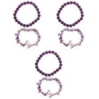 6 Pcs Natural Stone Beaded Bracelets Decorative Bracelet Unisex Hand Chain For