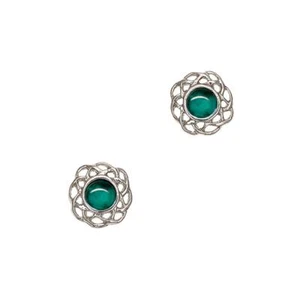 May Emerald Coloured Glass Birthstone Stud Earrings - Picture 1 of 1