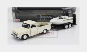 1:24 MOTORMAX Chevrolet C-10 Fleetside Pick-Up +Trail. +Boat 1966 MTM73355-76012 - Foto 1 di 2