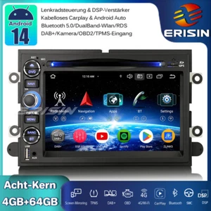 64GB Android 14 Autoradio GPS Navi DAB+ Für Ford F150 F250 F350 Explorer Fusion - Bild 1 von 22