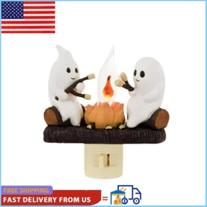 Halloween Ghost Bonfire Flickering Night Light Marshmallow Night Light - Picture 1 of 1