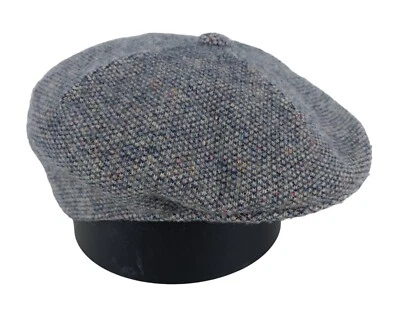 Kangol Design Mens Gray Wool Tweed Flat Cap Hat Size 6⅞ 55 cm (S) - Image 1 of 4
