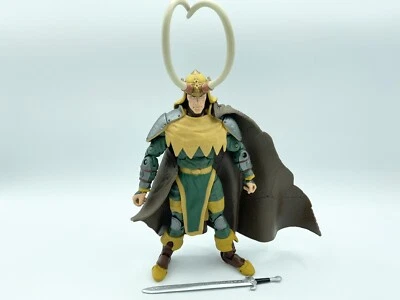 Marvel Legends Series 13 Long Horn Loki Figure Onslaught BAF Wave Foto 1 de 4
