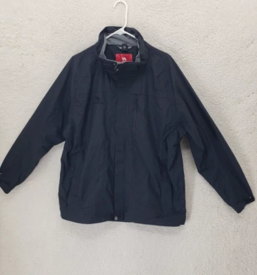 Camel Crown Men Jacket Large Black Nylon Blend Full Zip Regular Fit Windbreaker - Image 1 of 4