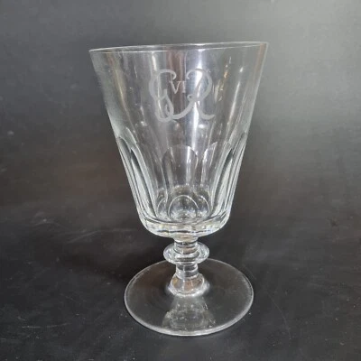 George VI Glass Rummer By Webb Royal Household? 14.5cm High - Image 1 of 4
