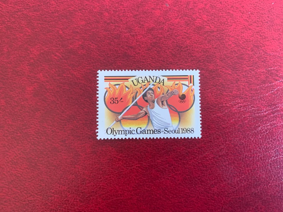 UGANDA 1988 MNH OLIMPIADAS SEÚL JABALINA Foto 1 de 1