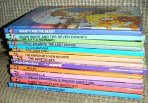LOT OF 14 DISNEY HARDCOVER BOOKS Snow White, Little Mermaid, Mulan, Cinderella  - Picture 1 of 6