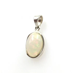 925 Silber Anhänger Opal Sterling Schmuck 2.7cm Edelopal Vollopal 5.6ct oval - Picture 1 of 19