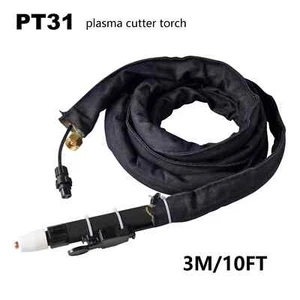 Antorcha cortadora de plasma PT31 negra recta 3M/10 pies apta para CUT-40/50 CT-312 - Imagen 1 de 8