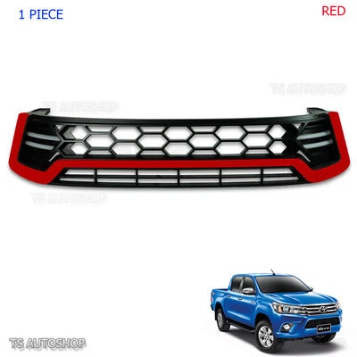 Parrilla delantera Toyota Hilux Revo Sr5 M70 M80 4x4 4x2 UTE rojo DRL luz de día Foto 1 de 4