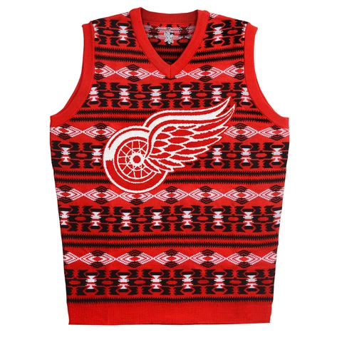 Detroit Red Wings NHL Aztec Ugly Sweater Vest Cover