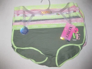 XOXO girls L (10-12) 5pk dolphin hem contrast trim cotton boyshort panties nwt - Picture 1 of 5