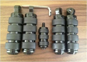 Complete Kit Footpegs Floorboards Harley Davidson Sportster Dyna Softail V-Rod - Imagen 1 de 12