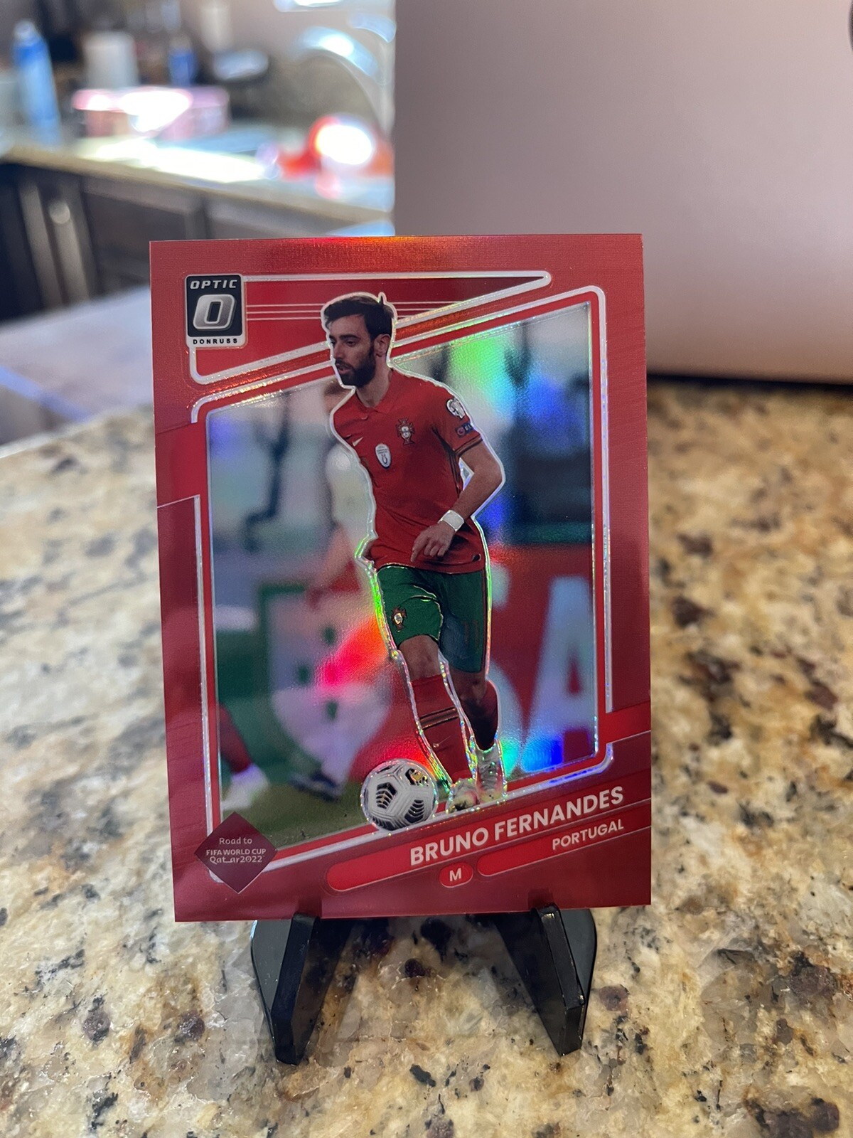2021-22 BRUNO FERNANDES PANINI DONRUSS ROAD TO QATAR OPTIC RED 20/149 Portugal