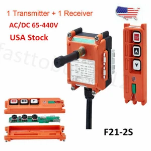 Industrial Wireless Crane Radio Remote Control Hoist Controller F21-2S 65-440V - Picture 1 of 12