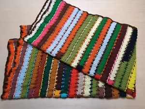 Vintage Hand Knitted Afghan Throw Blanket (76" x 45") - Picture 1 of 1