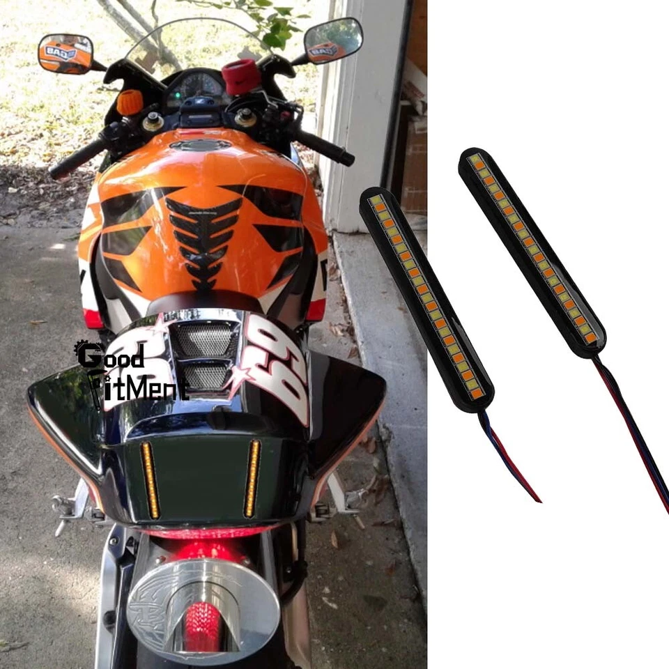 Motorcycle LED Strip Flowing Turn Signals Tail Light For Honda CBR600RR 1000RR Foto 1 de 4