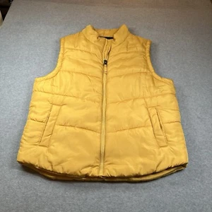 Red Camel Puffer Vest Mens XL Yellow Zip Front Heavy Duty Pockets Lined *NOTE - Picture 1 of 8