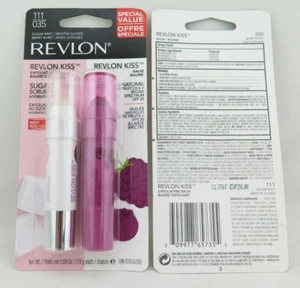 Bálsamo labial hidratante Revlon Kiss - Azúcar como nuevo y Berry Burst - FPS 20 *Paquete doble* - Imagen 1 de 2
