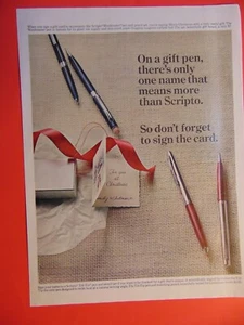 1964 SCRIPTO A Gift Pen pubblicità stampa d'epoca - Foto 1 di 1